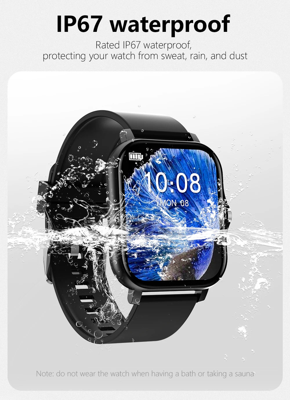 Sports Smart Watch Fitness Clock Health Monitor Waterproof Smartwatch Wireless Call Watches for Men Women IOS Xiaomi 2024