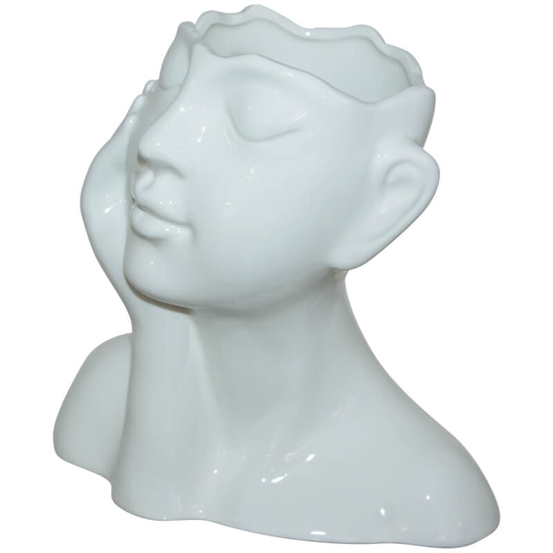 LADY FACE VASE 17CM