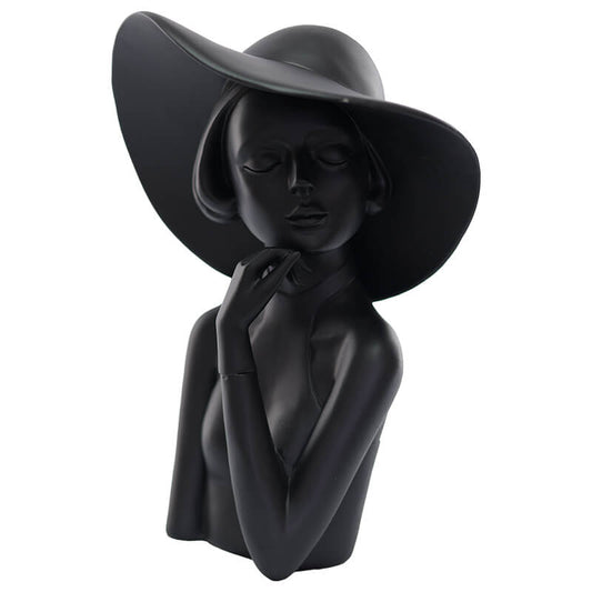 GIRL WITH HAT MATT BLACK 27CM