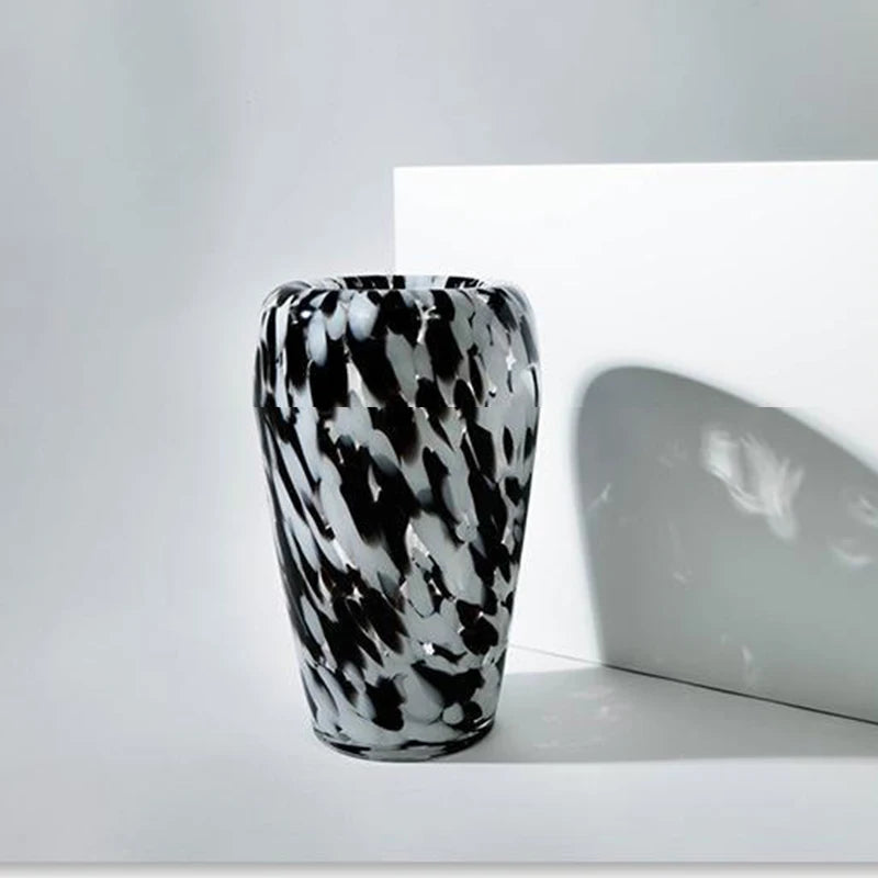 Black and White Spot Glass Vase