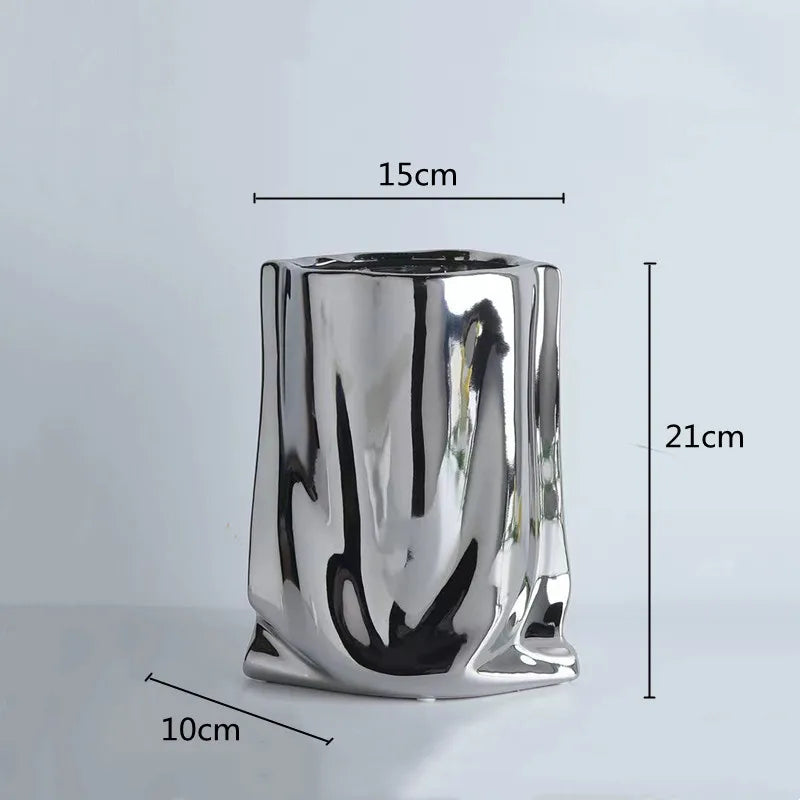 Bag Shape Vase Ceramic