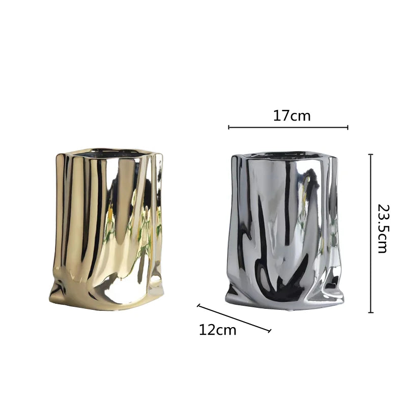Bag Shape Vase Ceramic