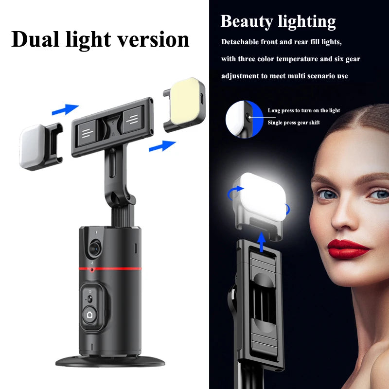 360 Rotation Smart Ai Gimbal Stabilizer Selfie Stick Monopod For Tiktok Smartphone live