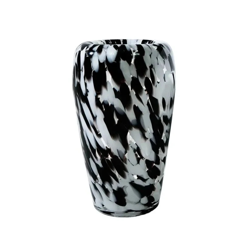 Black and White Spot Glass Vase