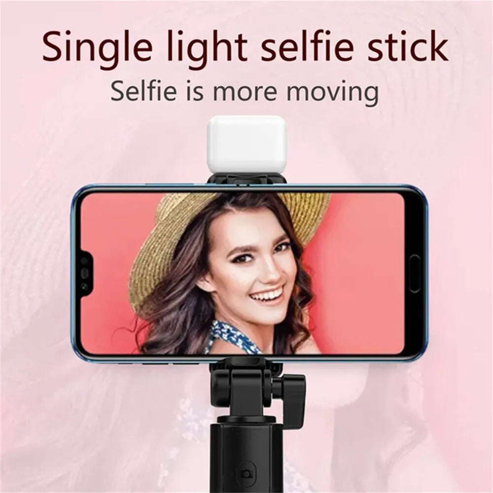 Portable Wireless Selfie Stick Tripod Stand with Light