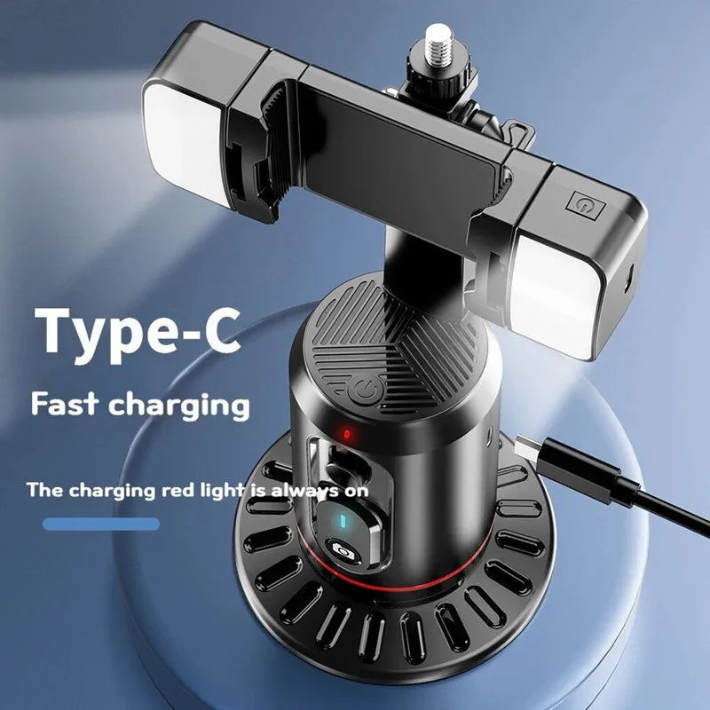 360 Rotation Follow-up Gimbal Stabilizer Monopod Desktop Tracking Gimbal with Remote for Phone Tiktok Live Photography