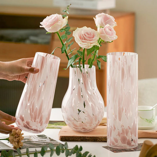 Medieval Pink Leopard Glass Vase