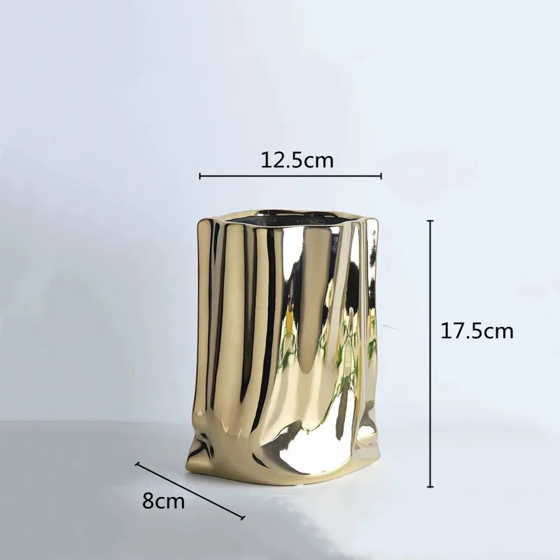 Bag Shape Vase Ceramic