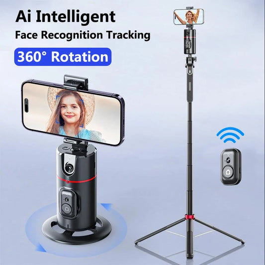 360 Rotation Smart Ai Gimbal Stabilizer Selfie Stick Monopod For Tiktok Smartphone live
