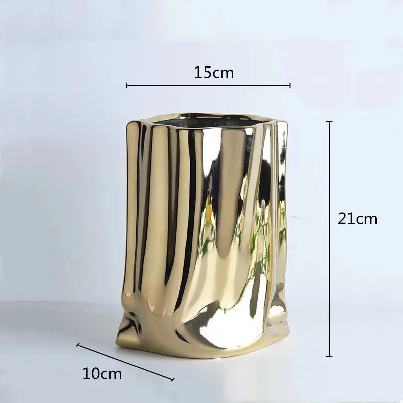 Bag Shape Vase Ceramic