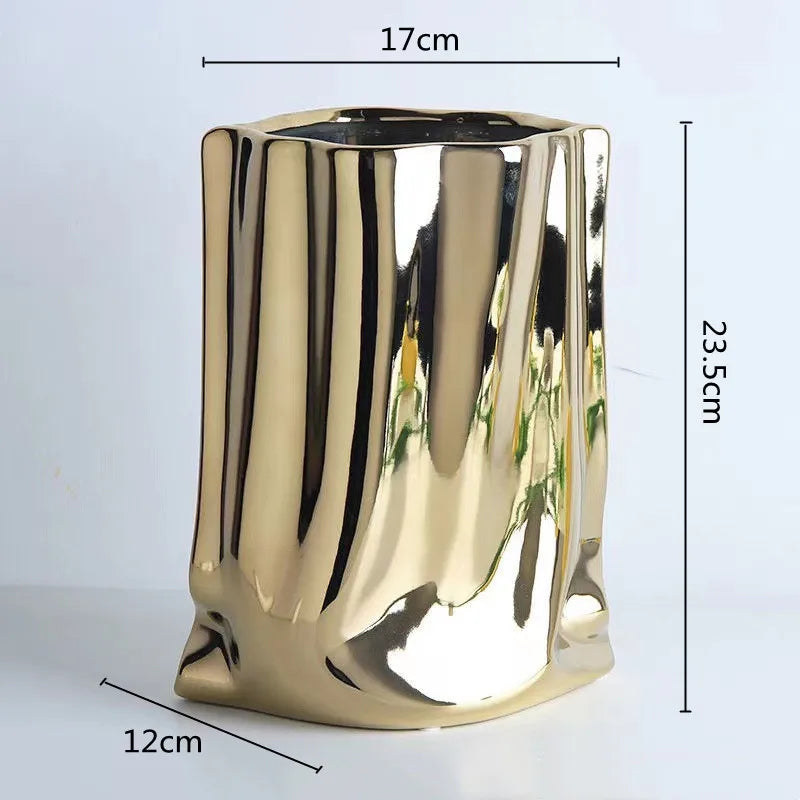 Bag Shape Vase Ceramic